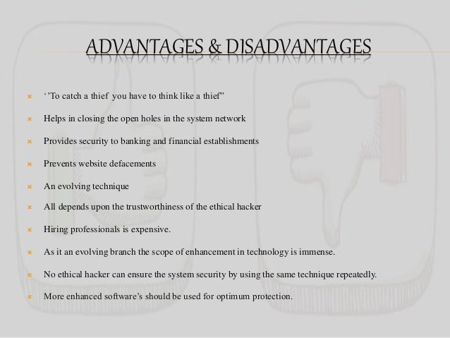 ethical hacking advantages and disadvantages pdf